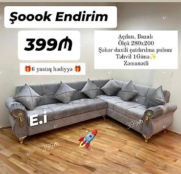divan almaq: Künc divan, Yeni, Açılan, Bazalı, Parça, Şəhərdaxili pulsuz çatdırılma — 1