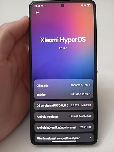 xiaomi poco x4 gt: Poco X5 Pro 5G, 256 GB, rəng - Mavi, Sensor — 3