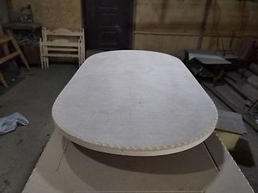stul satilir: Oval formalı açılıb-bağlanan masa üstü - Material: MDF/taxta kompozit — 1
