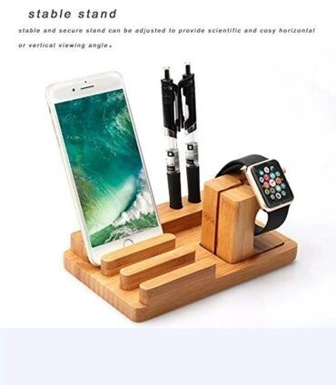 подставка для телефона бишкек: Высокое Класс древесины бамбука Multi-Функция Подставка для зарядки