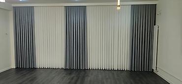 projektor perdesi: İkiqat pərdə sistemi – zolaqlı dekorativ drapery - Model: İkili — 4