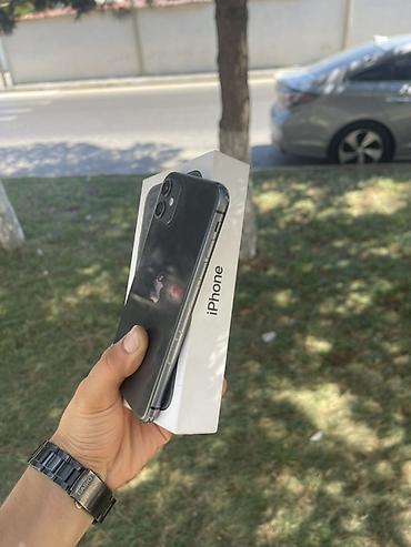2ci el iphone 11: IPhone 11, 128 GB, Qara, Simsiz şarj, Face ID, Sənədlərlə — 3