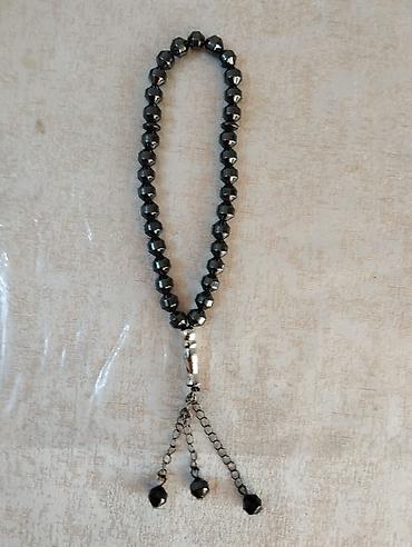kişi ucun sep: Hematit muncuqlu təsbeh - Material: metalik parıltılı hematit daş — 5
