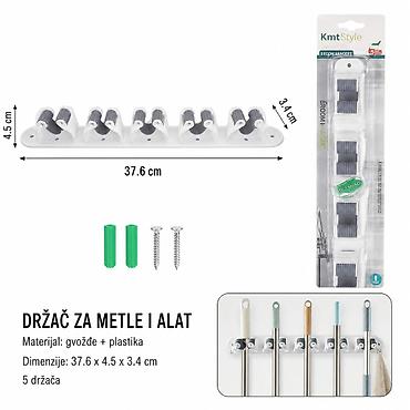 KMT 5 kuka za brisanje krpe 3280470 Praktičan zidni držač za metle i na lalafo.rs KMT 5 kuka za brisanje krpe 3280470 Praktičan zidni držač za metle i