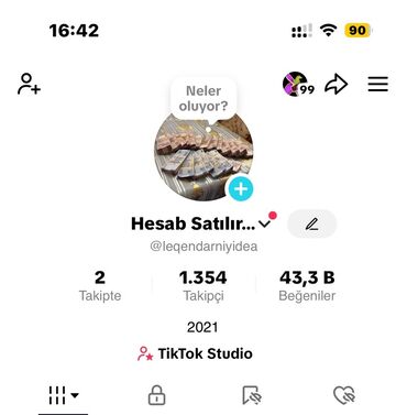 Sifarişlə əl işləri: TikTok hesabı satılır. Bu hesabın 1354 izləyicisi var lboy video