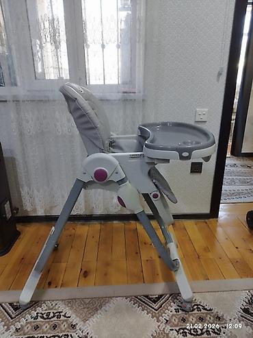 Yemək masaları, oturacaqları: Uşaq yemək stulu – Peach brendi, boz rəng Xüsusiyyətlər: - — 2
