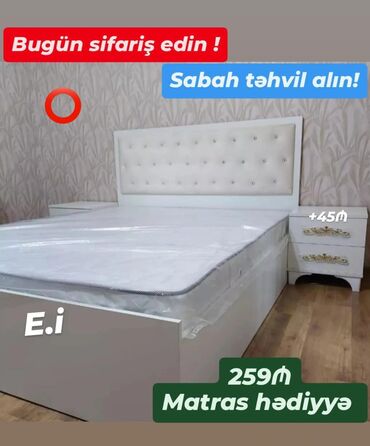 Masa və oturacaq dəstləri: Yeni, İkinəfərlik çarpayı, Matras ilə