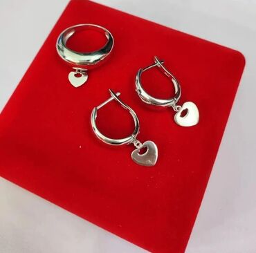 серебряный набор кольцо и серьги: Серебряный Комплект Тиффани Серебро 925 пробы Размеры имеются Цена