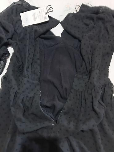 Haljine: ZARA crni kombinezon kao haljina m - Materijal: lagana, poluprozirna — 9