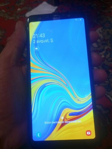 işlənmiş telofonlar: Samsung Galaxy A7 2018, 64 ГБ, цвет - Синий, Отпечаток пальца