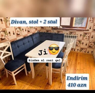 Pufiklər: Künc divan və masa desti