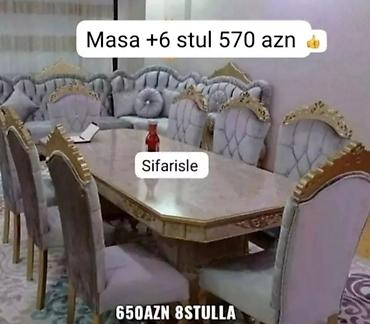 embawood dolab: Düz masa, Qonaq otağı üçün, 6 nəfər, Açılmayan, Azərbaycan, Zəmanətli — 1