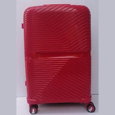 Putni koferi i torbe: Tvrdi kofer na točkićima – crveni - Materijal: čvrsta ABS/plastika sa — 3