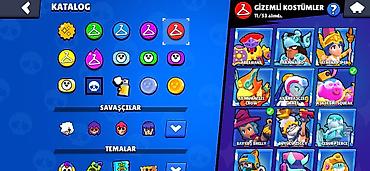 lada oluxana: Brawl Stars oyun hesabı - Kupa yolu: 55 970 - Rütbə: II (ekranda — 5