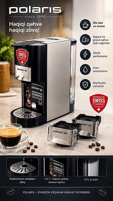 green coffee kapsul: Qəhvəbişirən Polaris, Kapsul, İşlənmiş, Ünvandan götürmə, Ödənişli çatdırılma — 1