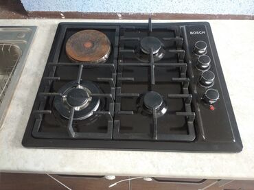 встроенный газ плита: Кухонный гарнитур, цвет - Серый, Б/у
