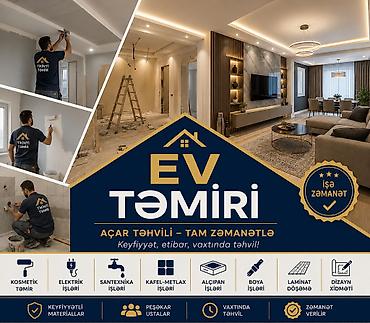 komputer ustası: EV TƏMİRİ – Açar təhvili, tam zəmanətlə Peşəkar briqada ilə mənzil və — 1