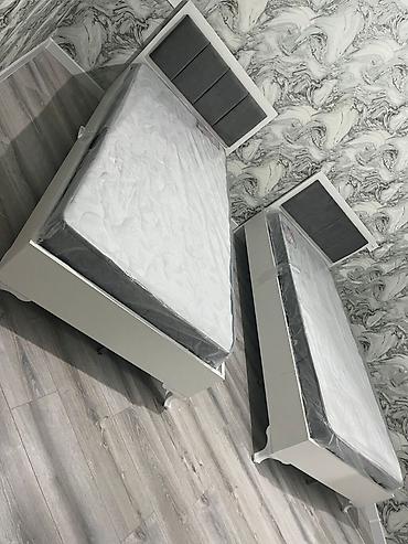 Ev üçün mebel: Tək nəfərlik yataq çərçivəsi və döşək dəsti - Ölçü: standart tək — 3