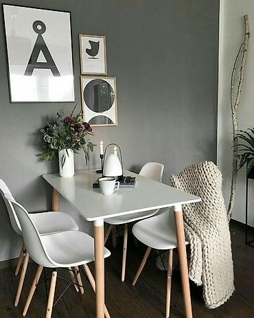 study table: Кухонный стол и стул, Новый, Платная доставка, цвет - Белый — 4
