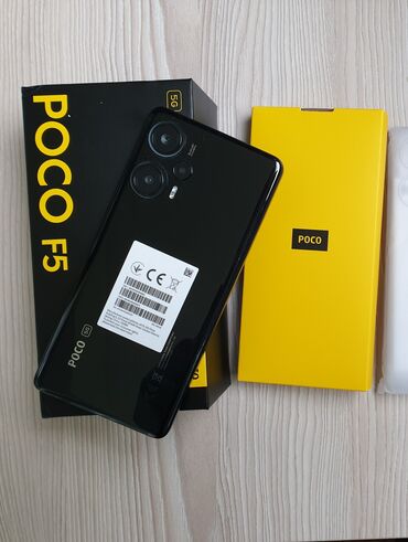 симка номер: Poco F5, Новый, 256 ГБ, цвет - Черный, 2 SIM