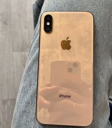 iphone s: IPhone Xs, Б/у, 64 ГБ, Золотой, Чехол, 95 %