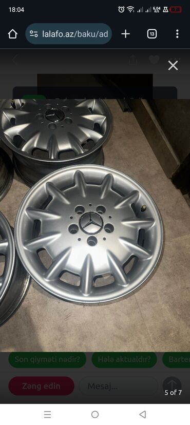 Təkərlər: Mercedes-Benz orijinal disklər dəsti - Miqdarı: 4 ədəd - Material
