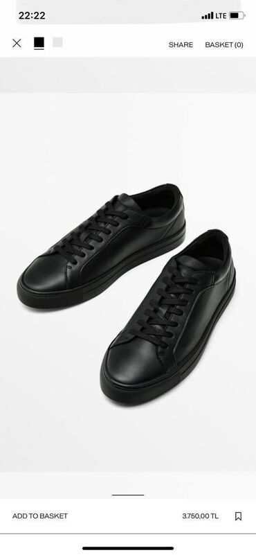 кроссовка мужская: Кроссовки Massimo Dutti чёрные 41 размер новые