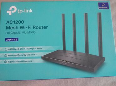 modem guclendirici: TP-Link Archer C6 – AC1200 Mesh Wi‑Fi Router Xüsusiyyətlər: - İki