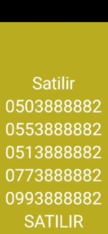 VIP nömrə paketi – ardıcıl “3888882” kombinasiyası ilə. - Operator