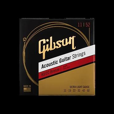 kitar: Gibson 80/20 Bronze – Akustik Gitara Simləri, Ultra-Light Gauge — 1