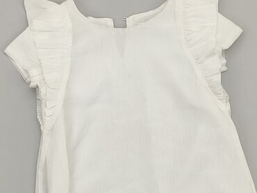 czarna bluzka z długim rękawem: Blouse, H&M, 5-6 years, 110-116 cm, condition - Very good