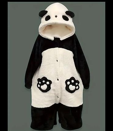 penceler: Panda dizaynlı uniseks ev kombinezonu - Model: Panda motivli — 2