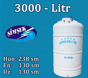 polietilen: Bak, Plastik, 3000 l, Yeni, Pulsuz çatdırılma