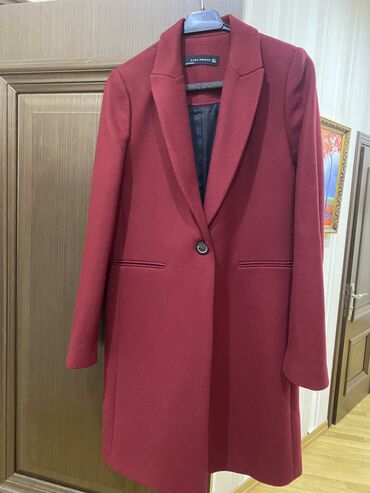 zogal ezmesi nece hazirlanir: Palto Zara, S (EU 36), rəng - Qırmızı