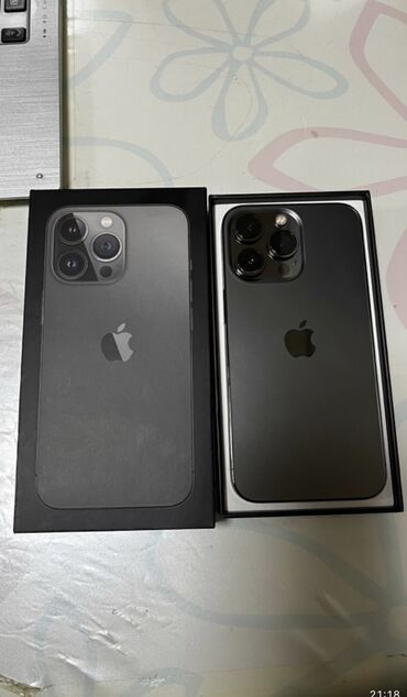 Apple iPhone: IPhone 13 Pro, Б/у, 256 ГБ, Jet Black, Коробка, 76 %