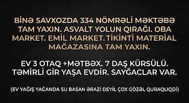 4 otaqli ev: Binə 3 otaqlı, 65 kv. m, Kredit yoxdur, Yeni təmirli — 1