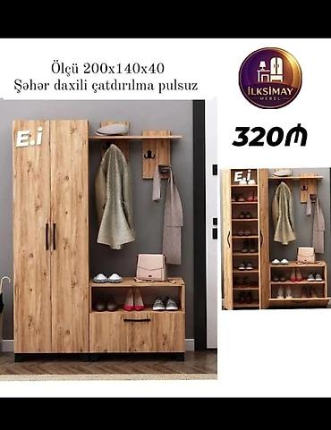Dəhliz dolabları: Dəhliz dolabları – İLKSİMAY Mebel Variant 1: - Ölçü: 200×140×40 sm - — 2