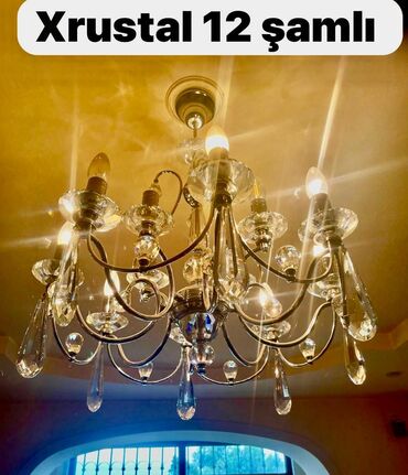 sef qapları: Люстра, 10 и более ламп, Хрусталь