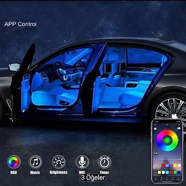 07 salon: Avtomobil üçün RGB LED salon işıqlandırma dəsti Xüsusiyyətlər: - RGB — 4
