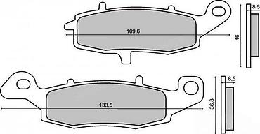 linkovi: Set pločica kočnica za motocikl – polumetalna/sinter smesa - Tip — 2