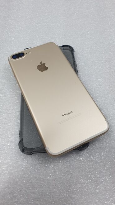 хомя: IPhone 7 Plus, Б/у, 256 ГБ, Золотой, Защитное стекло, Чехол, 100 %
