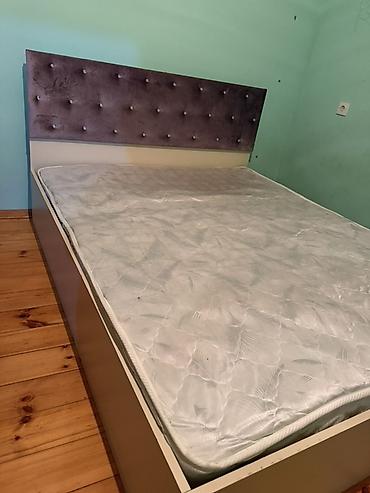 taxta dibcek: İkinəfərlik çarpayı və matras dəsti - Ölçü: təxmini 160x200 sm (foto — 1