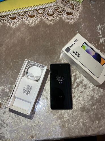samsunq a52: Samsung Galaxy A52, 128 GB, rəng - Ağ, Barmaq izi, Simsiz şarj, İki sim kartlı