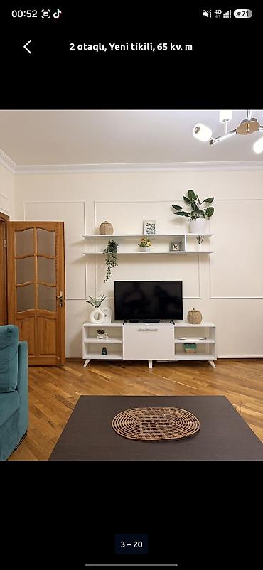zamin əmlak: 2 otaqlı mənzil – Yeni tikili, 65 kv.m Çoxh super evimiz var.✅️ 2 — 3