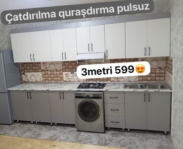 Divanlar: *Yeni Mətbəx mebeli 599₼* Mağazadan satış✅️ yüksəy keyfiyyətlə Ölçü