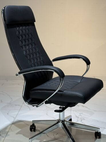 Офисные кресла: Офисное кресло, Новый, С колесиками, цвет - Черный, Экокожа, Бесплатная доставка — 5