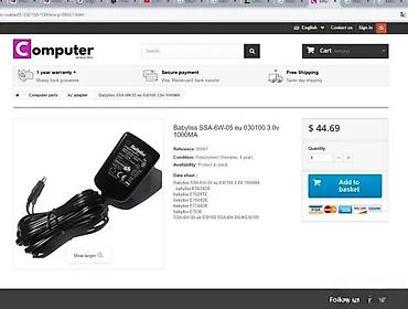 Adapteri i punjači za laptop: BaByliss AC adapter / punjač - Brend/model: BaByliss, Power Supply — 7