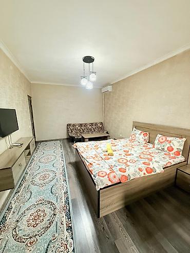 Күндүк ижара: 1 бөлмө, 12-мкр, Душ кабинасы, Жаздык, жууркан-төшөк каптары, Кондиционер — 3