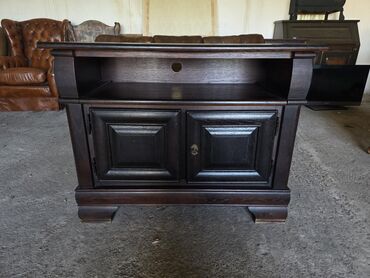 Komode: TV komoda od punog drveta, tamno bajcovana - Klasničan dizajn sa — 9