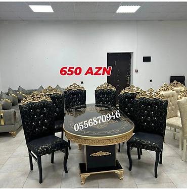 sutular: Qonaq otağı üçün, Yeni, Açılan, Dördbucaq masa, 6 stul — 5